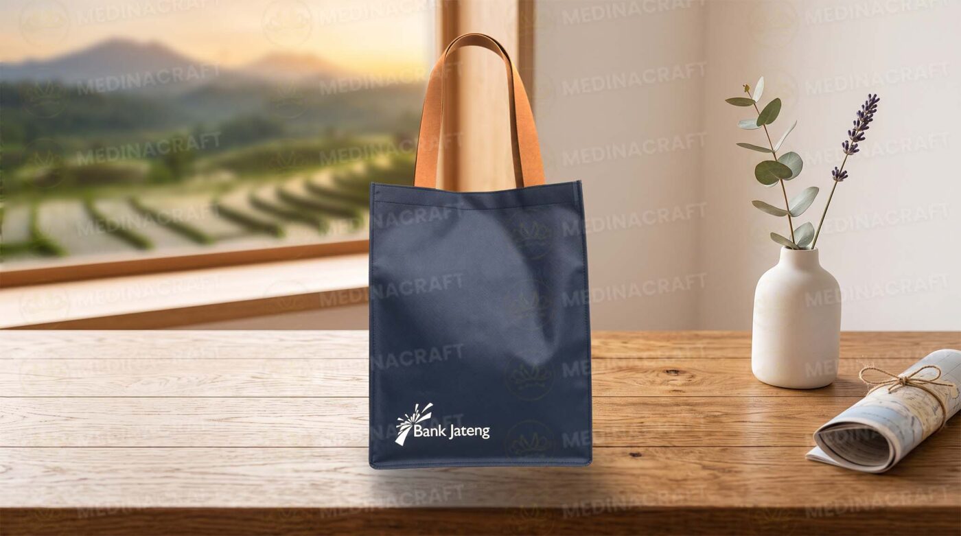 custom logo tote bag bank jateng